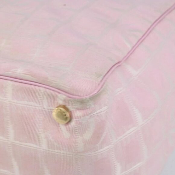 CHANEL New travel line Tote Bag Nylon Pink CC - Picture 10 of 16